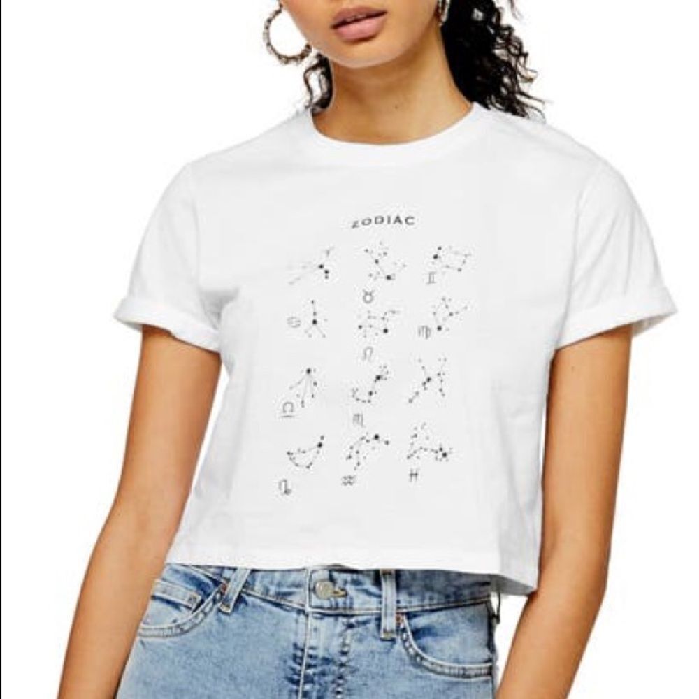 Topshop Zodiac Graphic Tee Size Small (S=4-6)